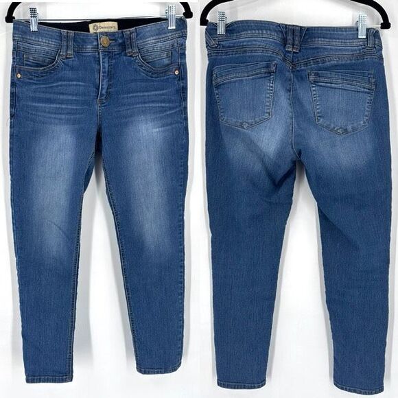 Democracy Womens Ab Tech Mid-Rise Skinny Ankle Jeans Blue Medium Wash Size 6 - Picture 1 of 8
